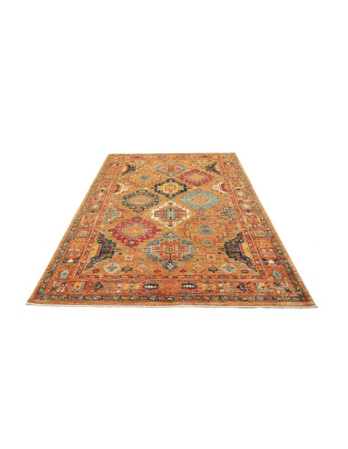 Tappeto Tribal Pakistan 164x239 Oro Blu Marino
