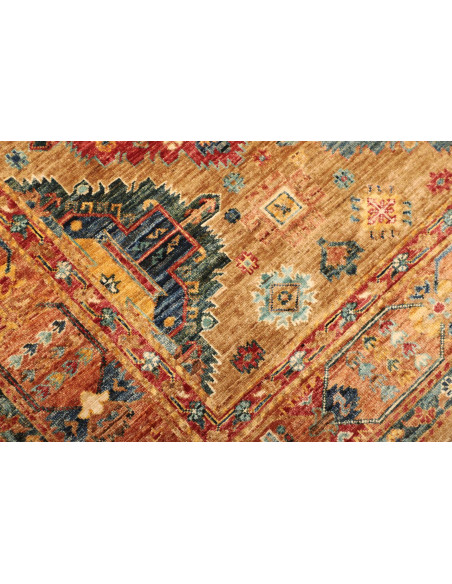 Tappeto Tribal Pakistan 164x239 Oro Blu Marino