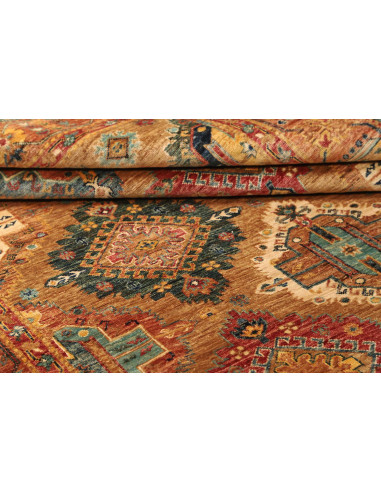 Tappeto Tribal Pakistan 164x239 Oro Blu Marino