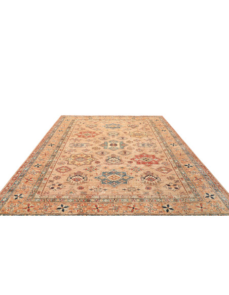 Rug Kazak Fine Pakistan 246x299 Beige Orange Bl