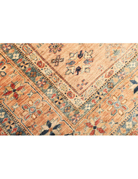 Rug Kazak Fine Pakistan 246x299 Beige Orange Bl