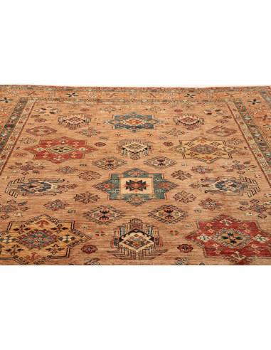 Rug Kazak Fine Pakistan 246x299 Beige Orange Bl