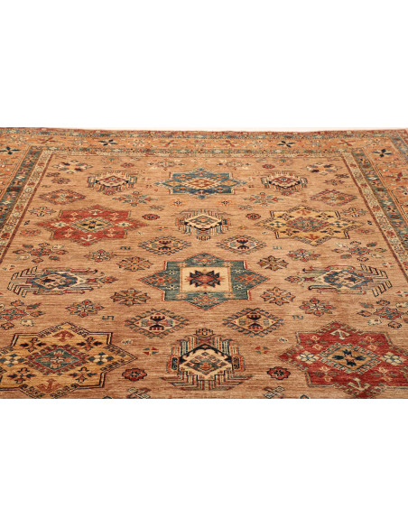 Rug Kazak Fine Pakistan 246x299 Beige Orange Bl