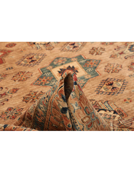 Rug Kazak Fine Pakistan 246x299 Beige Orange Bl