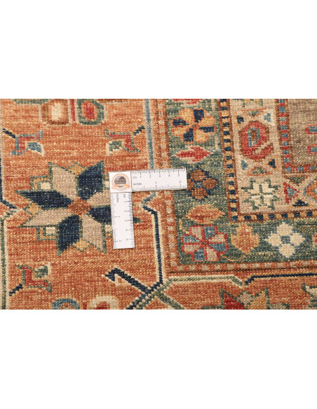 Rug Kazak Fine Pakistan 246x299 Beige Orange Bl