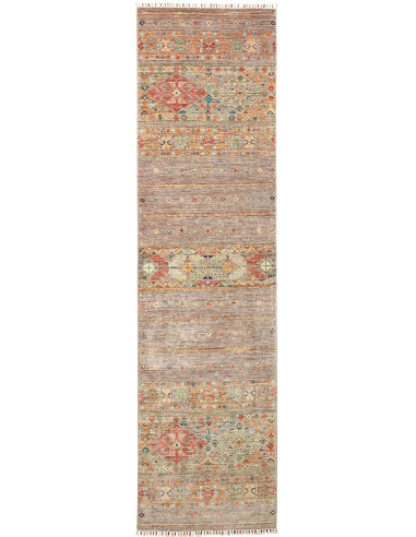 Tappeto Rubin Pakistan 79x299 Beige Marrone Gri