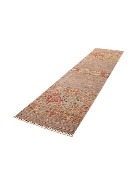 Tappeto Rubin Pakistan 79x299 Beige Marrone Gri