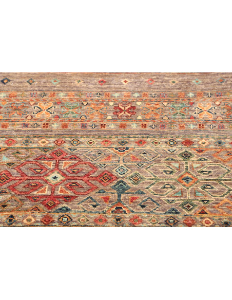 Tappeto Rubin Pakistan 79x299 Beige Marrone Gri