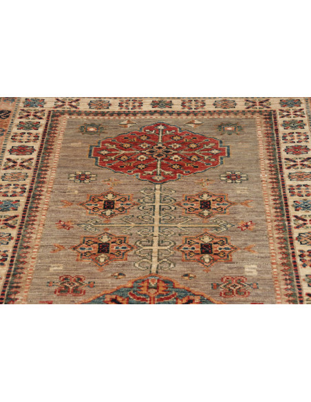 Rug Kazak Fine Pakistan 83x298 Grey Green Brick