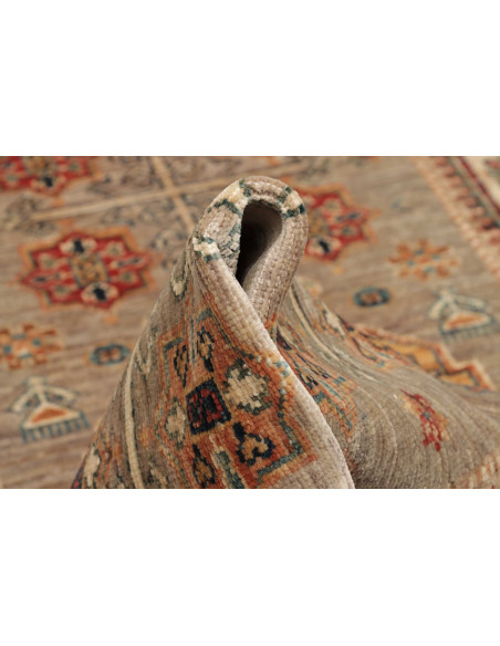 Rug Kazak Fine Pakistan 83x298 Grey Green Brick