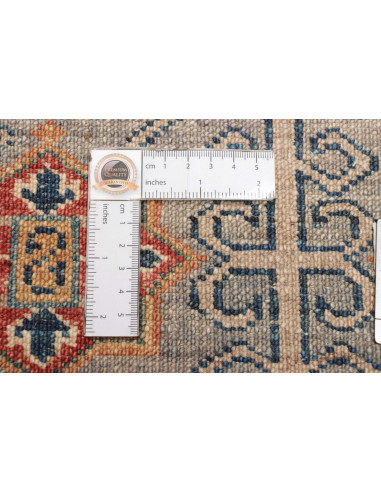 Rug Kazak Fine Pakistan 83x298 Grey Green Brick