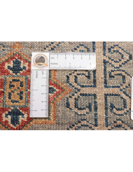 Rug Kazak Fine Pakistan 83x298 Grey Green Brick