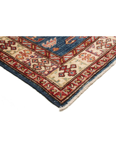 Tappeto Kazak Fine Pakistan 79x291 Blu Scuro Ro