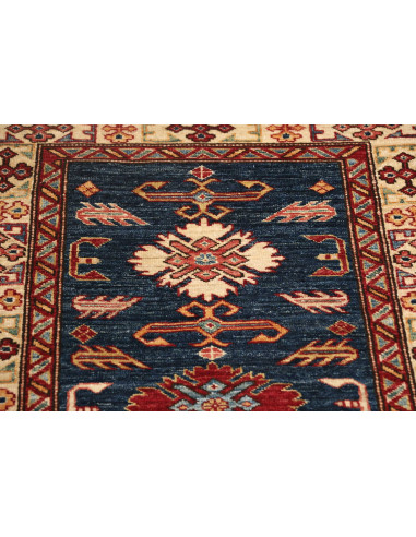 Tappeto Kazak Fine Pakistan 79x291 Blu Scuro Ro