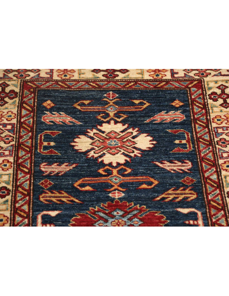 Tappeto Kazak Fine Pakistan 79x291 Blu Scuro Ro