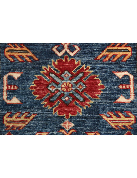 Tappeto Kazak Fine Pakistan 79x291 Blu Scuro Ro