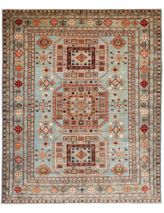 Rug Kazak Fine Pakistan 246x300 Sky Blue Terrac