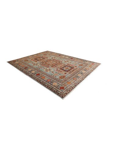 Rug Kazak Fine Pakistan 246x300 Sky Blue Terrac