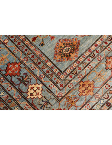 Rug Kazak Fine Pakistan 246x300 Sky Blue Terrac