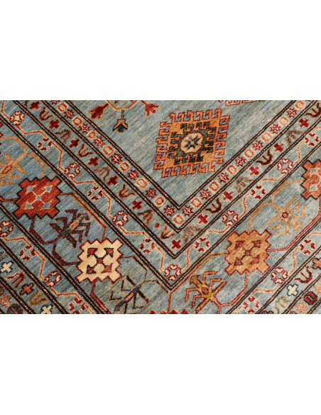 Rug Kazak Fine Pakistan 246x300 Sky Blue Terrac