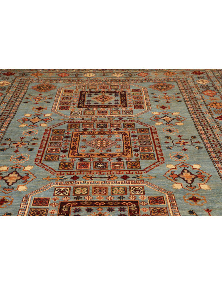 Rug Kazak Fine Pakistan 246x300 Sky Blue Terrac