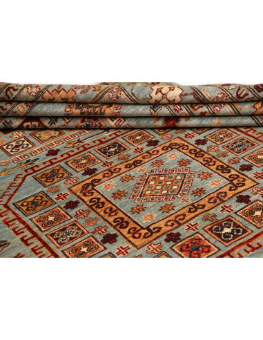 Rug Kazak Fine Pakistan 246x300 Sky Blue Terrac