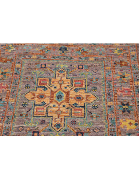 Tappeto Tribal Pakistan 80x260 Grigio Arancio G