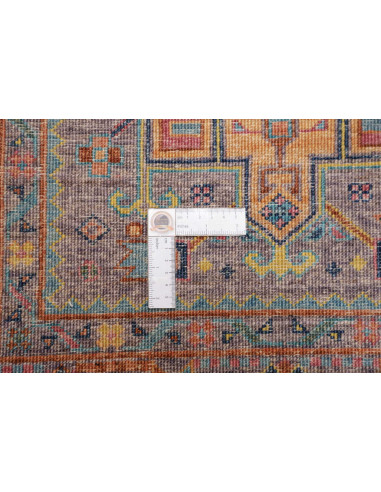 Tappeto Tribal Pakistan 80x260 Grigio Arancio G