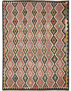 Rug Kilim Afghanistan maroon green 224x299