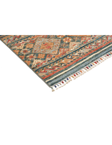 Rug Rubin Pakistan 98x153 Teal Orange Terracott