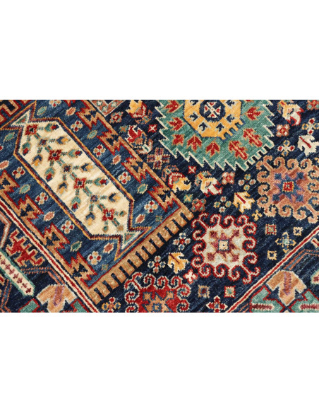 Tappeto Tribal Pakistan 100x152 Blu Navy Rosso