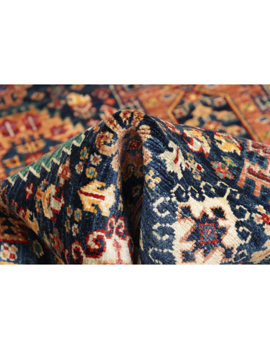 Tappeto Tribal Pakistan 100x152 Blu Navy Rosso