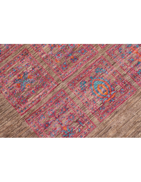 Rug Bakhtiyar Pakistan 89x240 Earthy Brown Beig