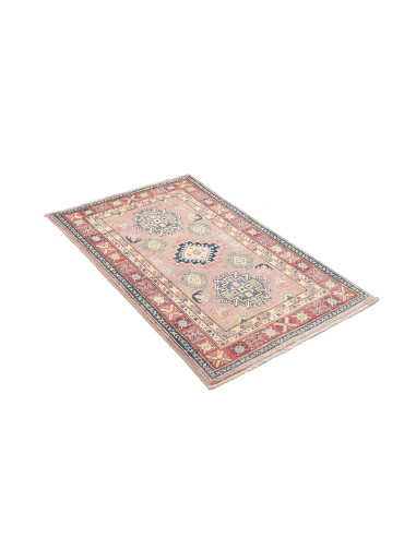 Tappeto Kazak Afghanistan 84x130 Rosato Blu Ros