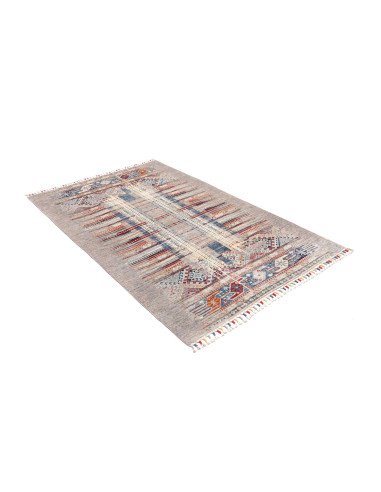 Rug Siva Pakistan 120x182 Grey Blue Red Orange
