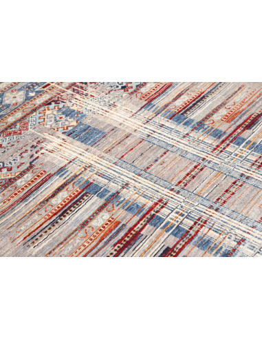 Rug Siva Pakistan 120x182 Grey Blue Red Orange