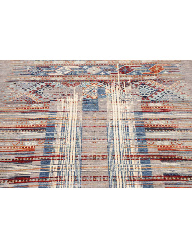 Rug Siva Pakistan 120x182 Grey Blue Red Orange