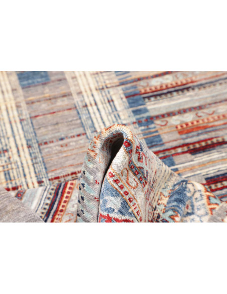 Rug Siva Pakistan 120x182 Grey Blue Red Orange