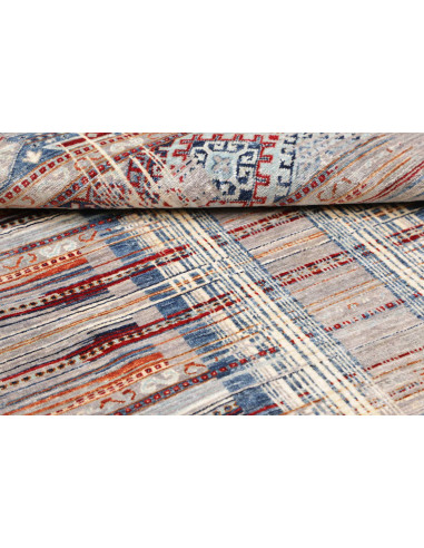Rug Siva Pakistan 120x182 Grey Blue Red Orange