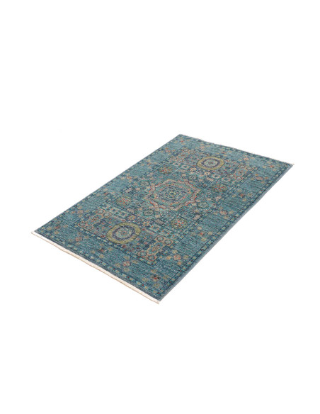 Tappeto Mamlouk Pakistan 80x121 Turchese Blu Te