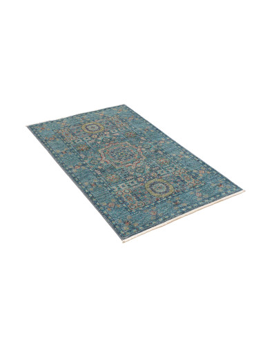 Tappeto Mamlouk Pakistan 80x121 Turchese Blu Te