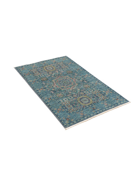 Tappeto Mamlouk Pakistan 80x121 Turchese Blu Te