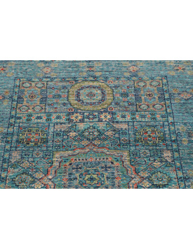 Tappeto Mamlouk Pakistan 80x121 Turchese Blu Te