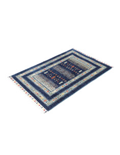 Tappeto Siva Pakistan 81x120 Blu Indaco Azzurro 2