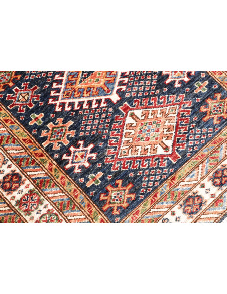 Tappeto Kazak Fine Pakistan 92x150 Blu Scuro Ro