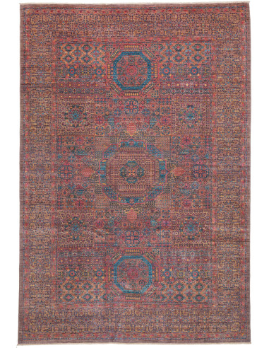 Tappeto Mamlouk Pakistan 197x292 Terracotta Blu