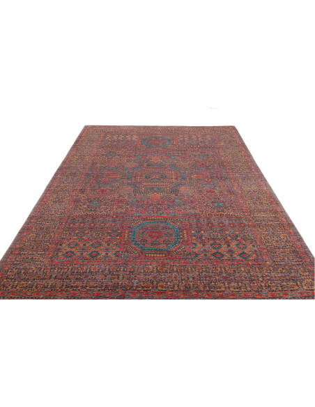 Rug Mamlouk Pakistan 197x292 Terracotta Teal Bl