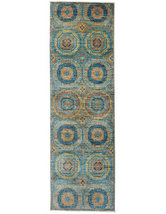Rug Mamlouk Pakistan 80x255 Petrol Blue Dark Bl