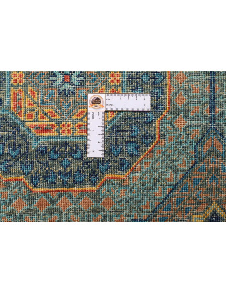 Rug Mamlouk Pakistan 80x255 Petrol Blue Dark Bl