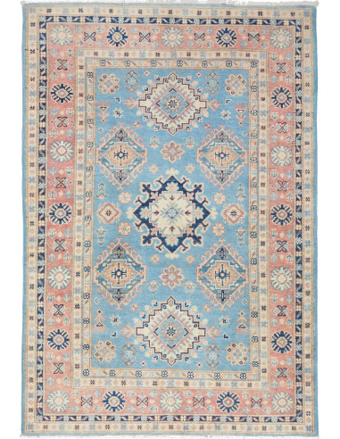 Tappeto Kazak Afghanistan 120x176 Azzurro Paste
